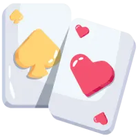 Ícone com cartas animadas para o jogo do bacará